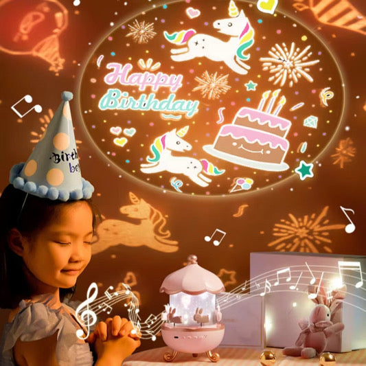 🌙 Bunny Night Light Projector – Starry Sky Carousel Lamp

Make bedtime magical with this adorable rotating bunny night light! Projects stars, moons & "Good night" text to calm and comfort kids.