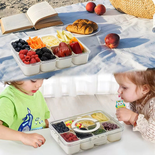 Airtight 8-Compartment Food Storage Container – Perfect for Fridge, picnic & Pantry Organization