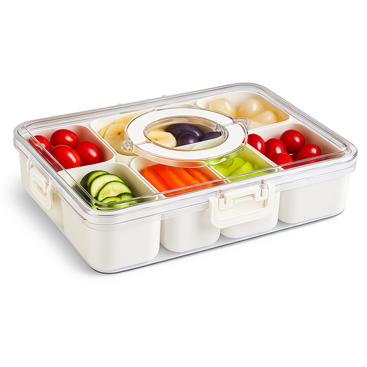 Airtight 8-Compartment Food Storage Container – Perfect for Fridge, picnic & Pantry Organization